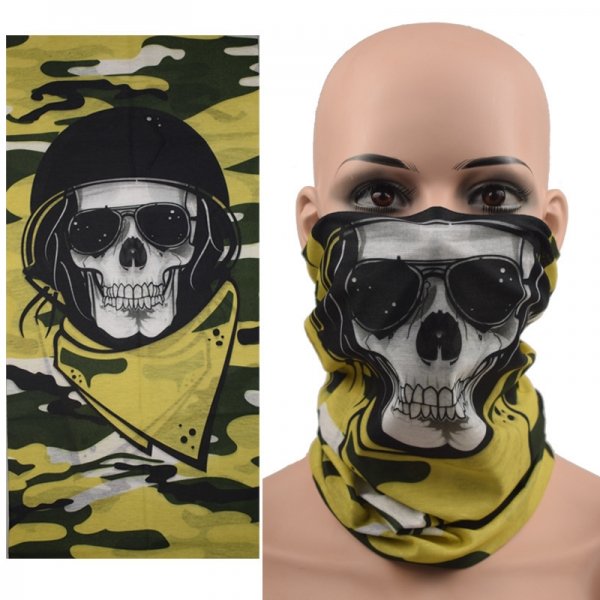 Skeleton Skull Camouflage B Multifunctional Face Masks