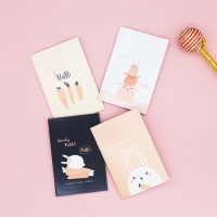 4pk Pink Rabbit Carrot Cute Aninals Mini Notebooks Small Notepads Memo Pads
